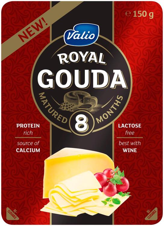 Juust Royal Gouda Black, viilutatud, 150g