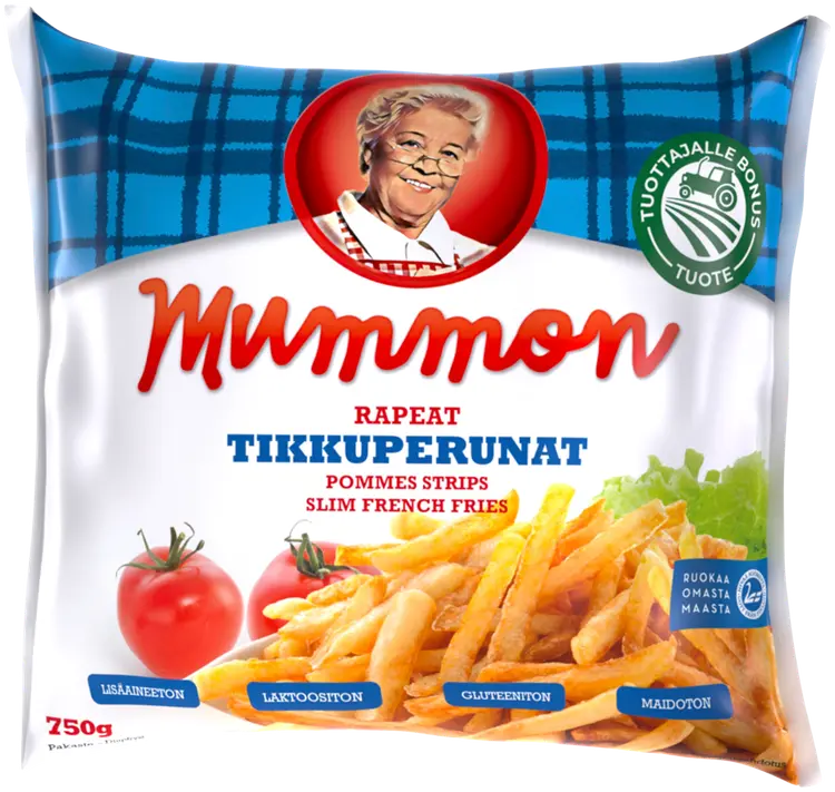 Mummon 750g ohuet tikkuperunat pakaste