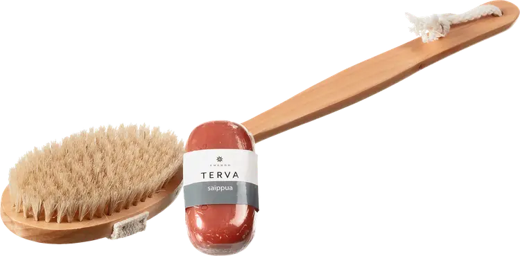 Emendo 100g tervasaippua ja saunaharja