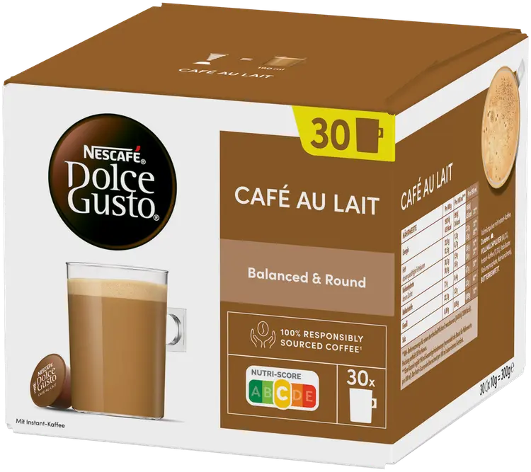 Nescafé Dolce Gusto 30kaps/300g Café au Lait maitokahvikapseli