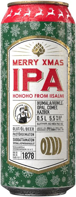 OLVI Merry Xmas IPA olut 5,5 % 0,5 l tlk
