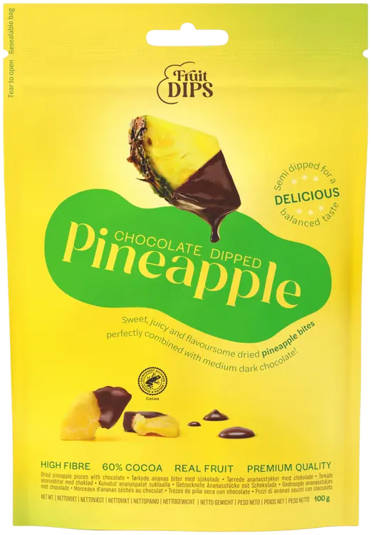 Fruit Dips Chocolate Dipped Pineapple 100g