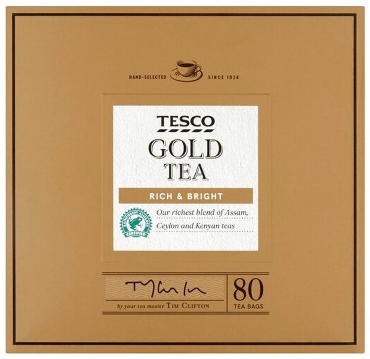 Tesco Gold 250 g Musta tee 80 teepussia