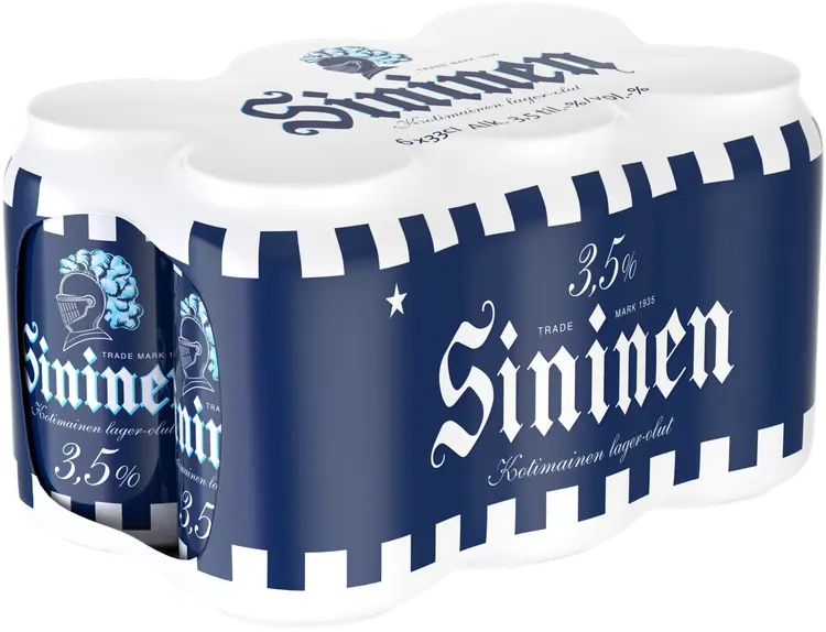 6 x Sininen olut 3,5% 0,33 l
