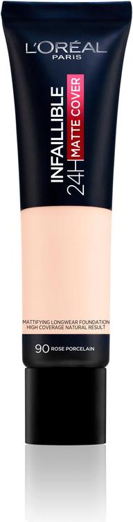 L'Oréal Paris Infaillible 24H Matte Cover 90 Rose Porcelain meikkivoide 30ml