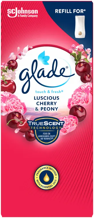 Glade One Touch & Fresh 10 ml Peony&Cherry ilmanraikastin täyttöpakkaus