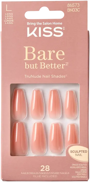 Kiss Bare but Better kynnet Nude Glow 28kpl