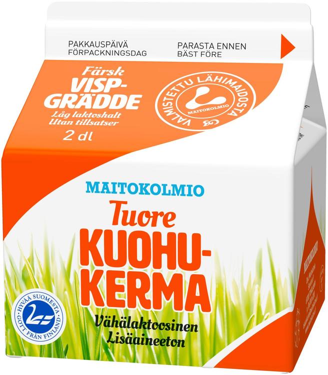 Maitokolmio vähälaktoosinen kuohukerma 2dl