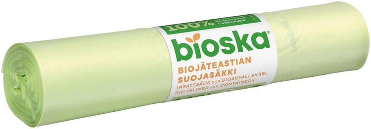 Bioska 7kpl 140L 850x1400x0.02 natural biojäteastian suojasäkki