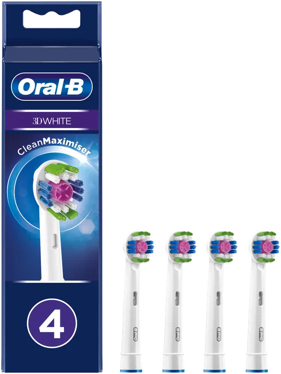 Oral-B Vaihtoharja 3D White CleanMaximiser -tekniikalla 4kpl