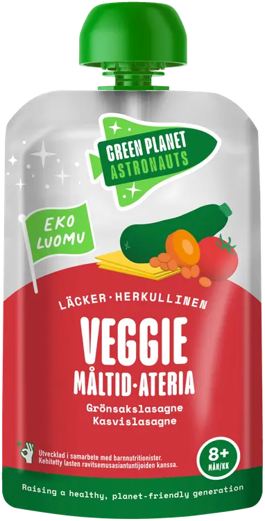 Green Planet Astronauts Luomu Veggie-ateria Kasvislasagne 120g 8kk+