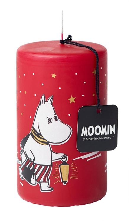 Moomin silkkipainettu pöytäkynttilä Lyhdyn valossa 7x12cm 1kpl 55 h