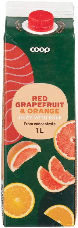 Coop verigreippi-appelsiinitäysmehu 1l