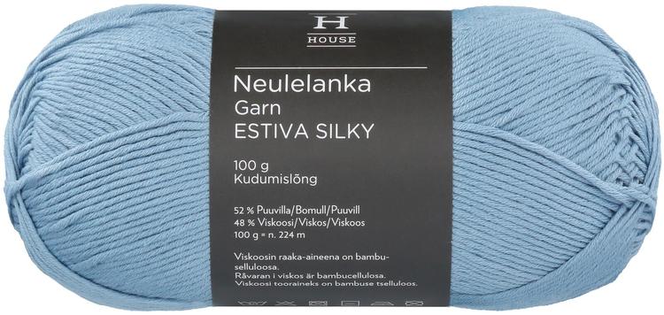 House lanka bambuviskoosi-puuvillasekoite Estiva Silky 100 g Denim Blue 12408