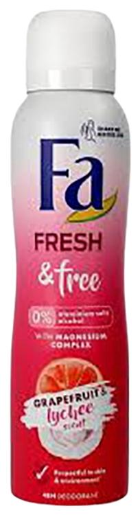 Spreideodorant Fresh&Free Grapefruit Lychee 150 ml