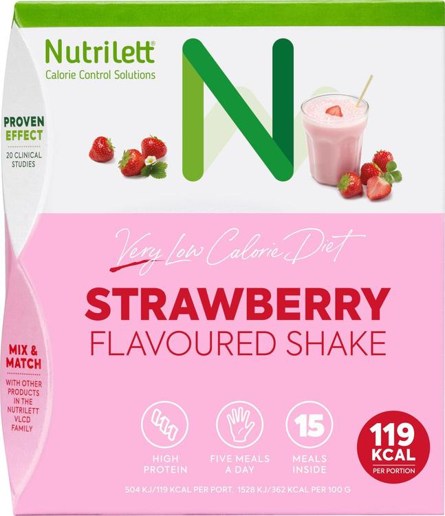 Nutrilett strawberry shake VLCD-dieettivalmiste mansikkapirtelö 15x33g