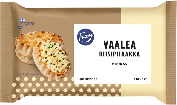Fazer Vaalea Riisipiirakka 6kpl 420g