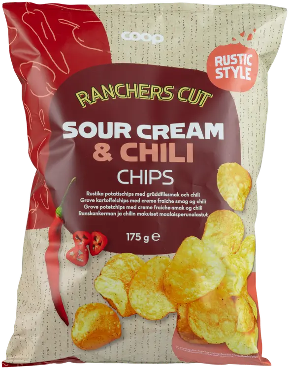Coop maalaisperunalastut ranskankerma & chili 175 g