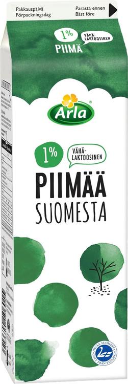 Arla 1% Vähälaktoosinen Piimä 1 L Suomi