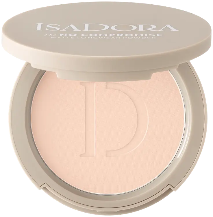 Isadora The No Compromise Matte Longwear Powder puuteri 61 Cool Ivory 7 g