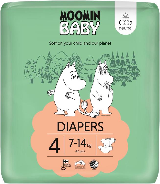 Moomin baby teipmähkmed 4 42tk 7-14kg