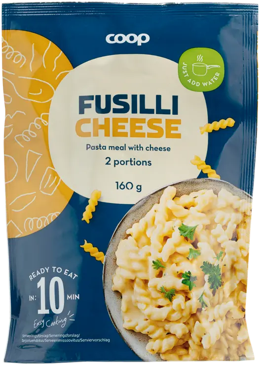 Coop pasta-ateria Fusilli & juusto 160 g