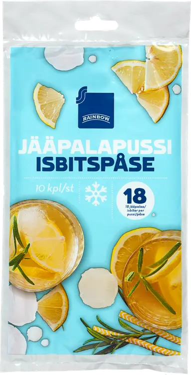 Rainbow jääpalapussi 10kpl