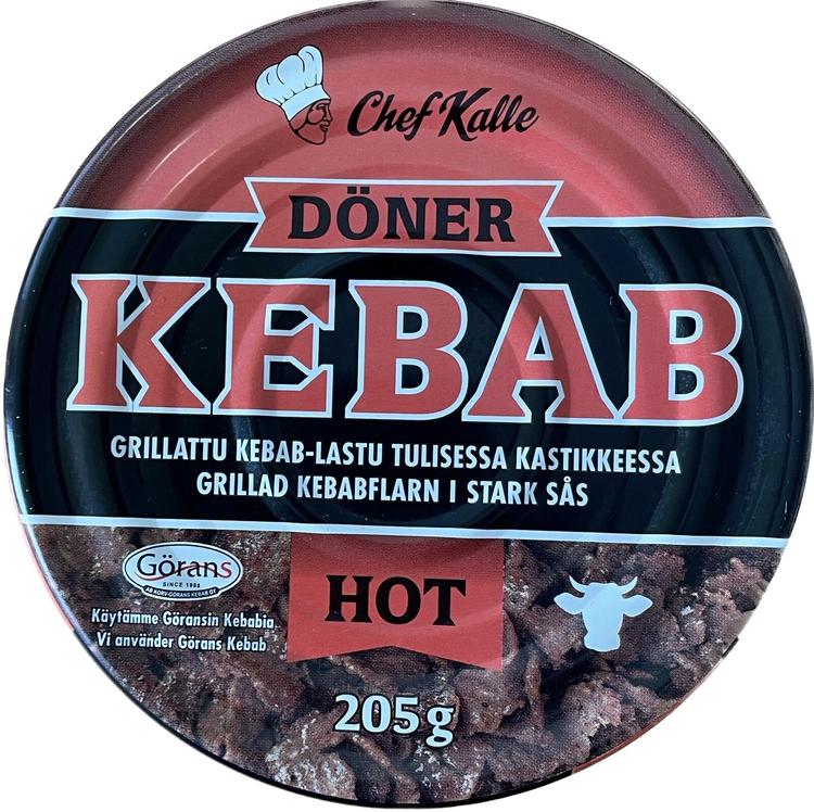Chef Kalle Grillattu Döner-lastu hot kastikkeessa 205g