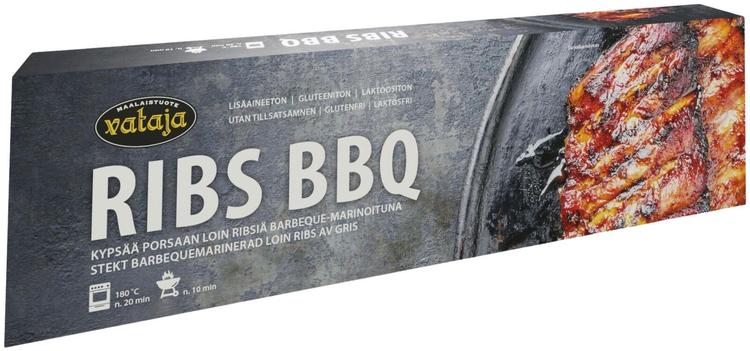 Vataja Ribs Bbq kypsä sv lisäaineeton noin 500g