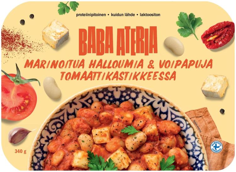 Baba Ateria - Marinoitua Halloumia & voipapuja tomaattikastikkeessa 340 g