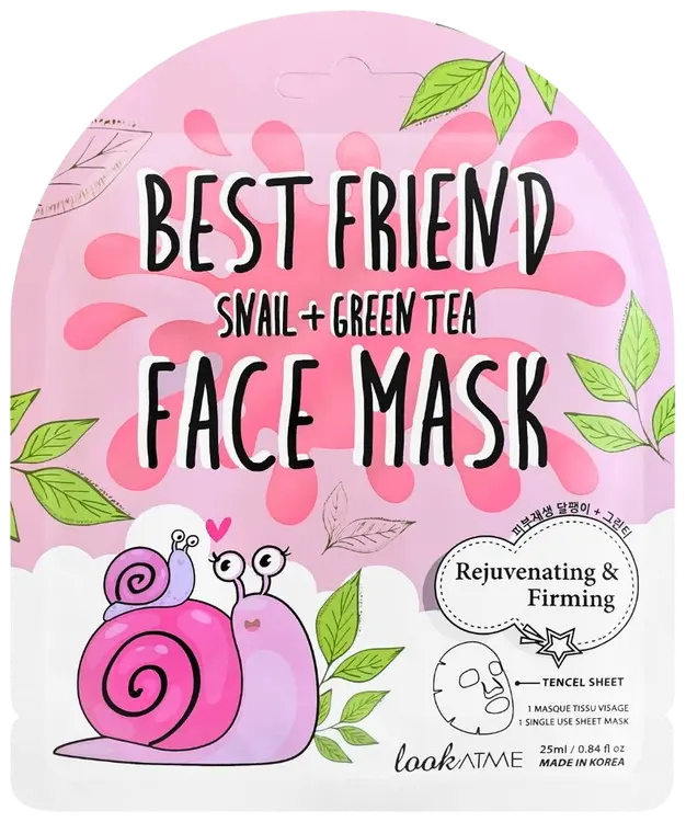 Look At Me Best Friend  (Snail + Green Tea) Tencel-kangasnaamio