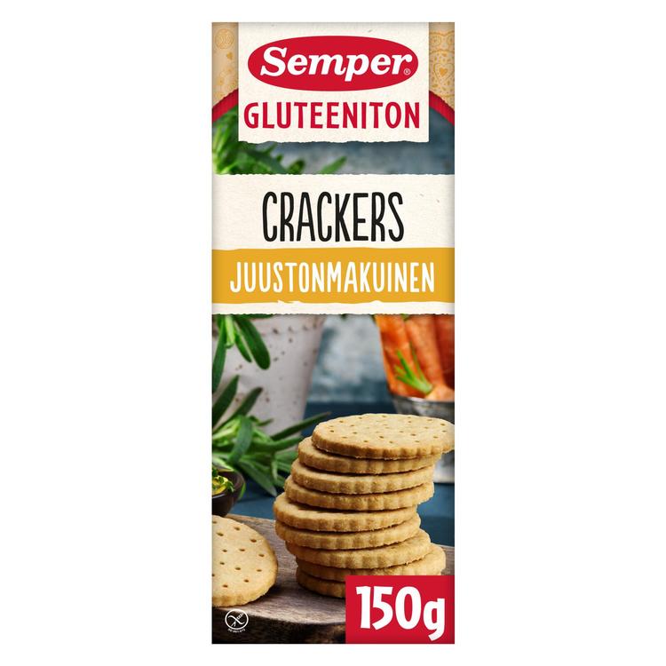 150g Semper Gluteeniton Juustonmakuiset suolakeksit