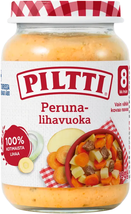 Piltti 190g Peruna-lihavuoka lastenateria 8kk