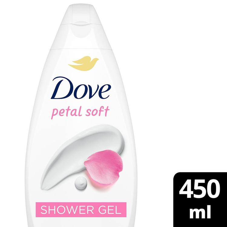 Dove  Petal Soft Suihkusaippua  0% SLES-sulfaatteja   450 ML