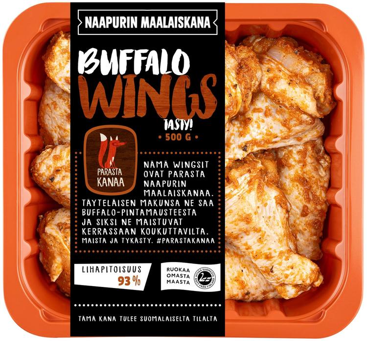 Naapurin Maalaiskanan wings, buffalo 500g