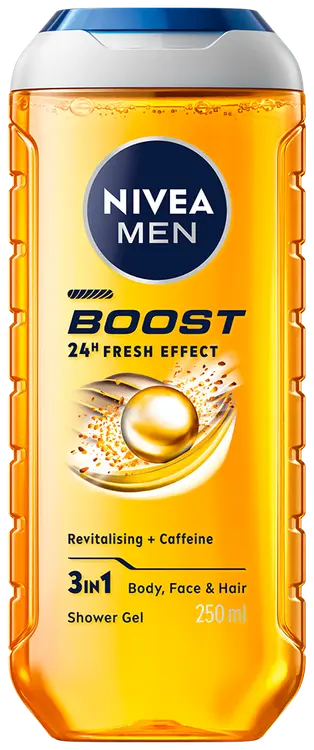 NIVEA MEN 250ml Boost Shower Gel -suihkugeeli