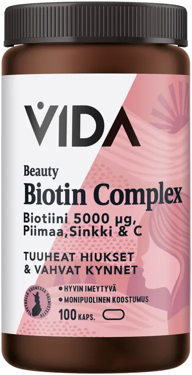 Vida Beauty Biotin Complex ravintolisä 100 kapselia / 40 g