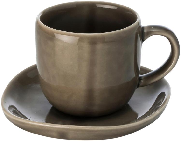 KAHVIKUPPI JA ASETTI 1,2dl SVELTE, OLIVE