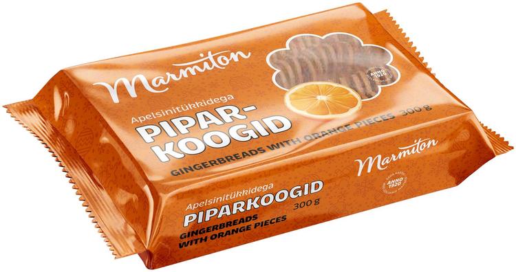 Piparkoogid apelsinitükkidega 300g