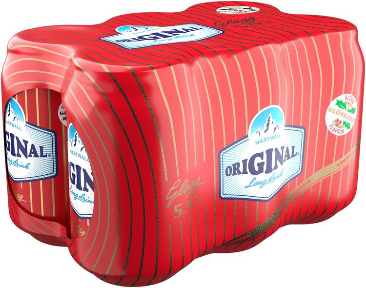 6 x Hartwall Original Long Drink Glögg 5,5% 0,33 l