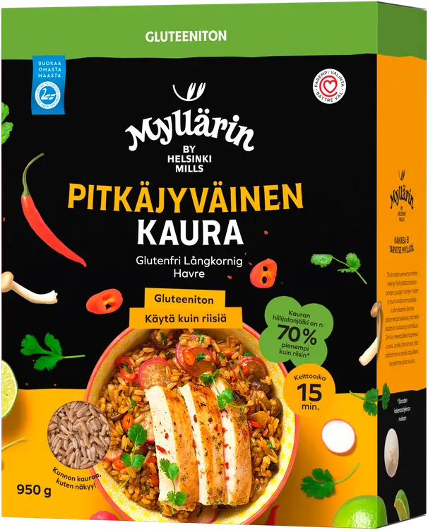 Myllärin Gluteeniton Pitkäjyväinen Kaura 950 g