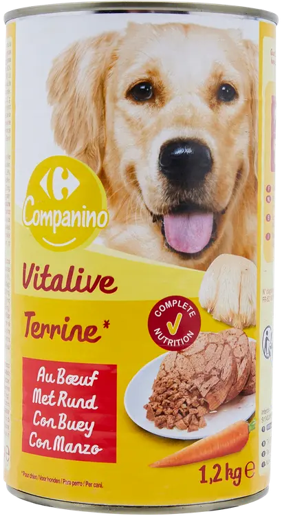 Carrefour naudanlihaa murekkeessa täyravinto koiralle 1,2kg