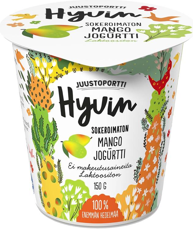 Juustoportti magustamata laktoosivaba mangojogurt 150 g