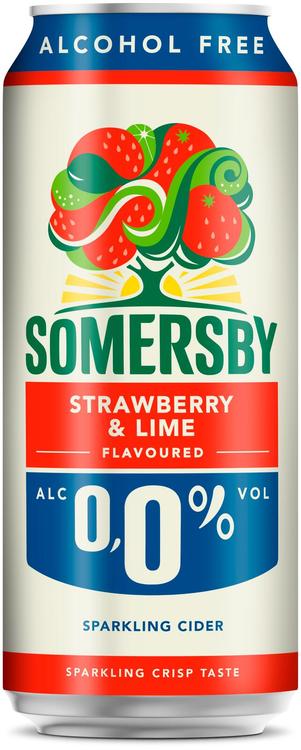 Somersby Strawberry&Lime alkoholivaba siider 500ml