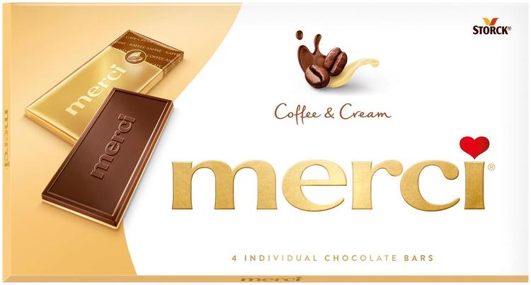 Merci Kihiline šokolaad koorekohvi-maitselise ja valge šokolaadiga 100g