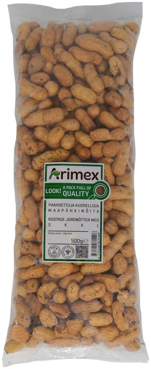 Arimex Paahdettuja kuorellisia maapähkinöitä 500g