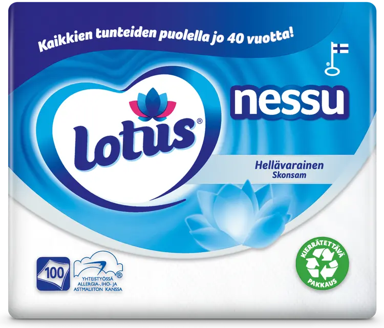 LOTUS Nessu Nenäliina 100 kpl