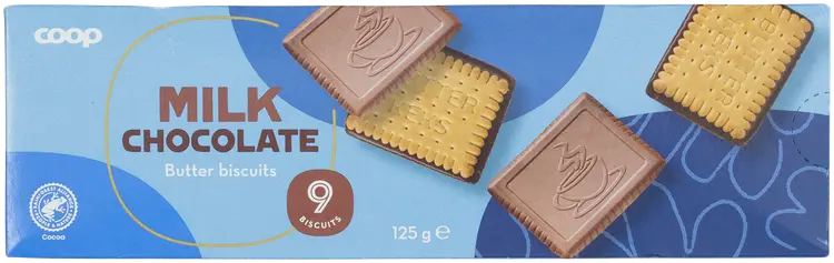 Coop maitosuklaavoikeksi 125 g
