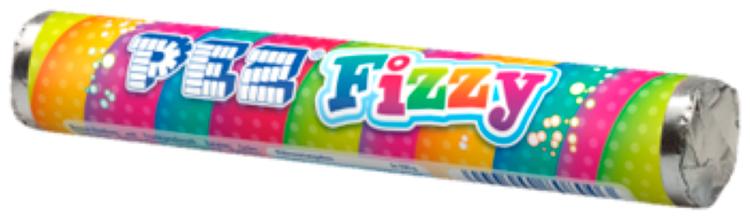 Pez Giant Fizzy Roll 42g, poreileva hedelmämakeinen