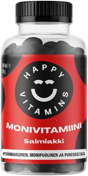 SportLife Foods HAPPY VITAMINS Monivitamiini Salmiakki 100 kpl